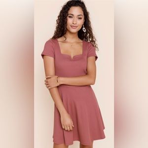 Glo Fashion Delilah Sweetheart Ribbed Mini Dress